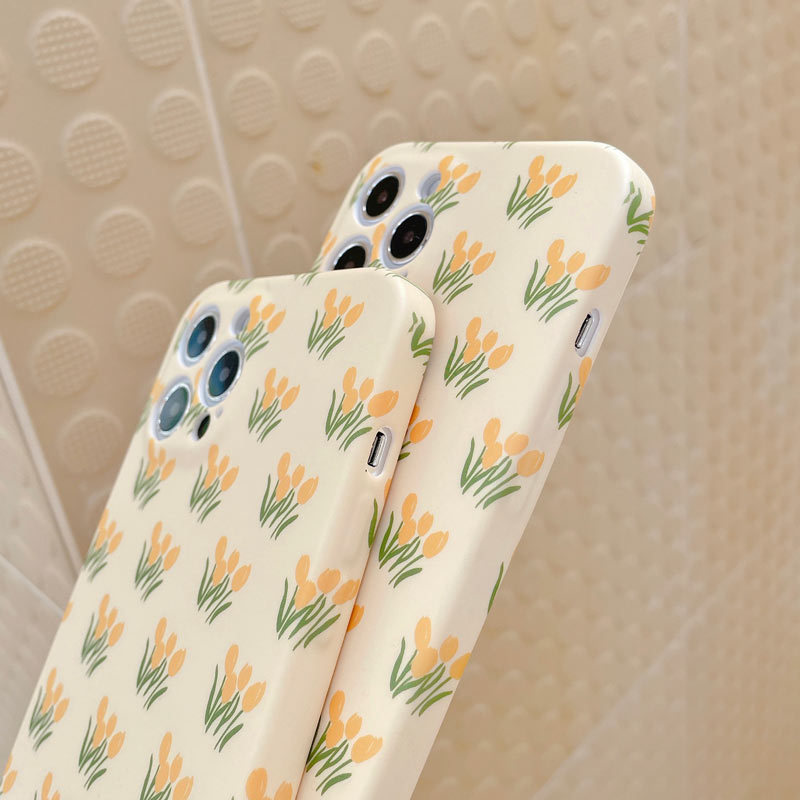 Water Stick Flower Tulip Mobile Phone Shell Small Flower Protection