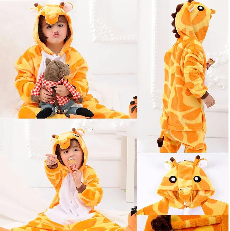 One-piece Pajamas Animal Men And Women Coral