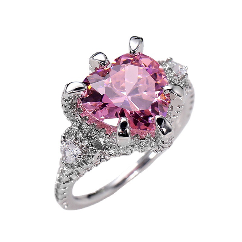 Heart-shaped Zircon Female Ring