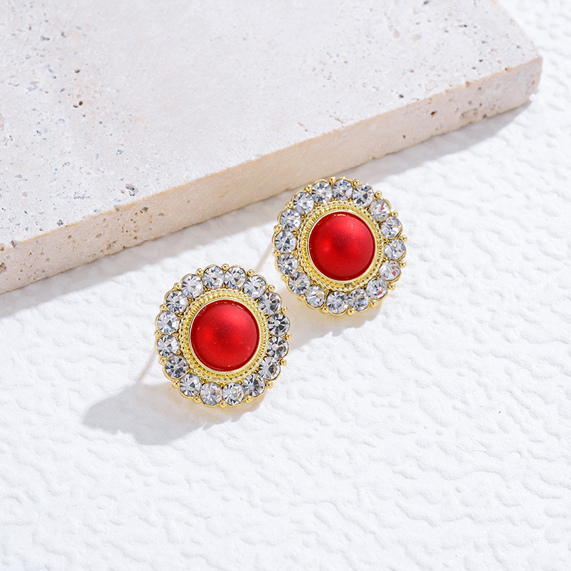 Earrings Frosted Shell Beads Solid Color