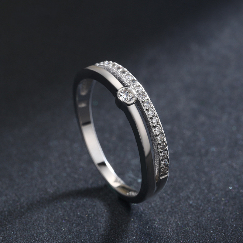 Sterling Silver Ring Female Level Design Temperament