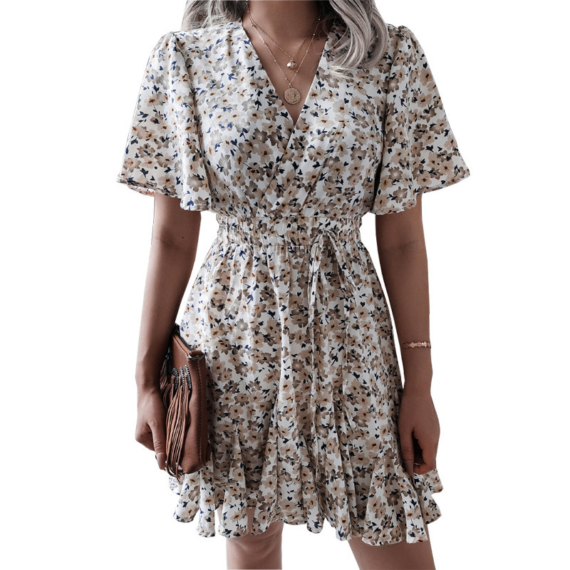 Women Fashion Print Chiffon Dress - Picture 3 of 5