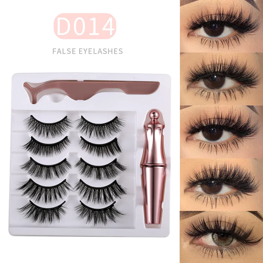 Mink Eyelashes Magnetic Eyelashes 5 Pairs Of Magnets - D014
