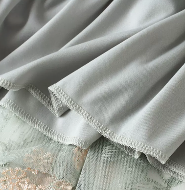 High Waisted Slim Mid Length Westernized Drape Yarn A-line Skirt