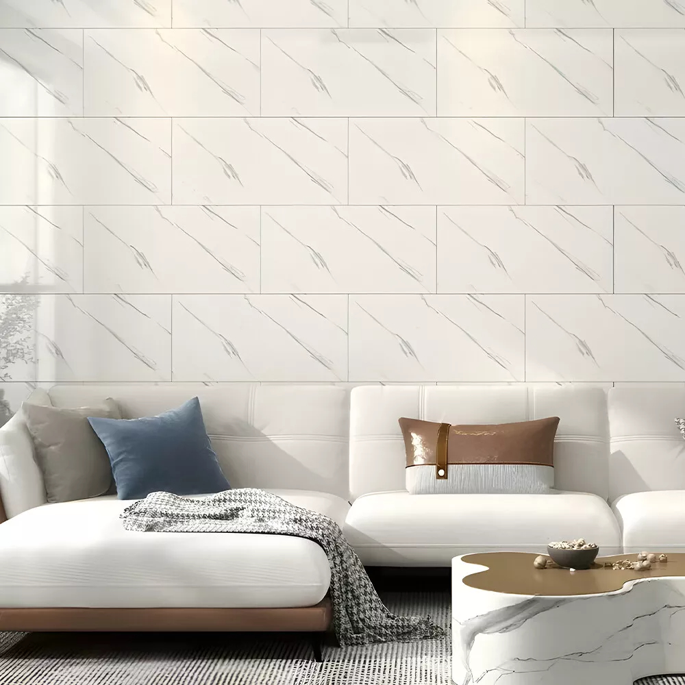 10x Marble Tiles Sticker Self-Adhesive Stick On Kitchen Home Wall Bathroom Decor