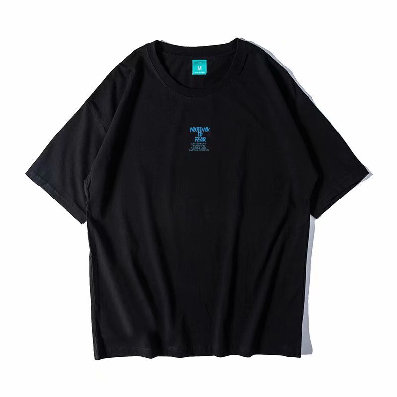 قميص رجالي فضفاض بأكمام نصفية من ماركة تايد بمقاس كبير من فات جاي