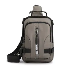 Casual Men's Multifunctional Outdoor Chest Bag - Khaki - View 1
