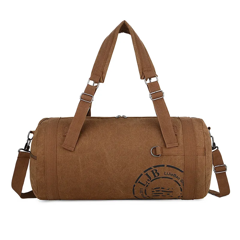Large-capacity Canvas Three-purpose Multifunctional Travel Bag - Brown