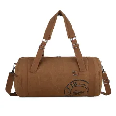 Large-capacity Canvas Three-purpose Multifunctional Travel Bag - Brown - View 1