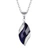 Angel Eye Pendant Titanium Steel Blue Sandstone Leaf Necklace Trendy Men's Jewelry