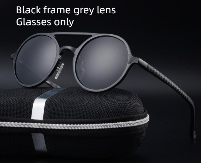 Black frame grey lens