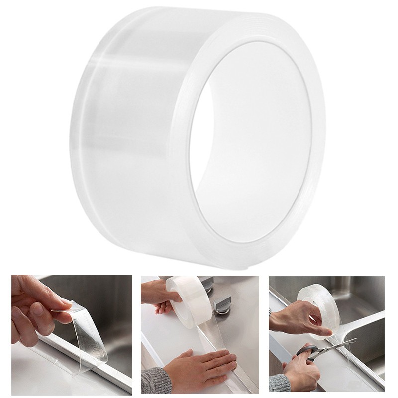 Waterproof Caulk Strip Sealing Tapes Anti-Mildew Clear