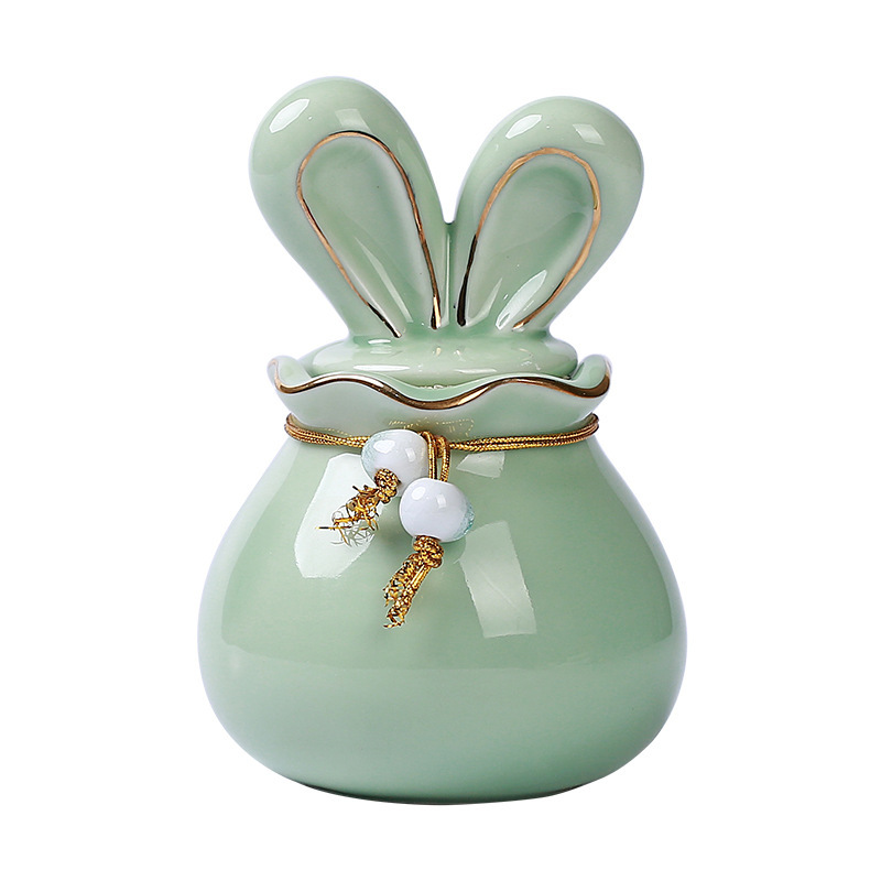 Title 12, Tea Jar Sealed Ceramic Bunny Storage Tank