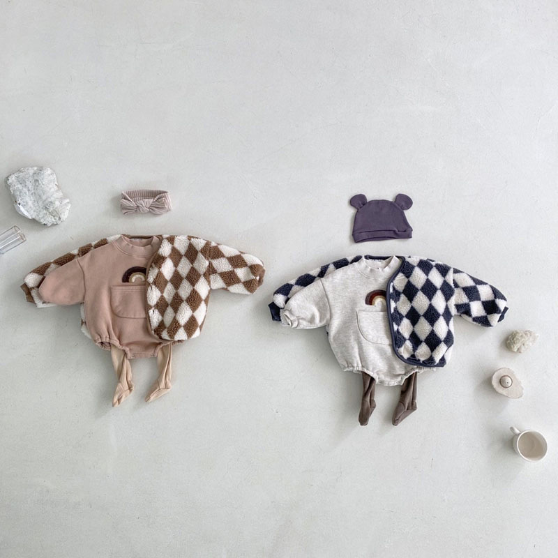 Autumn New Baby Rainbow Print Jumpsuit Romper — foto 5