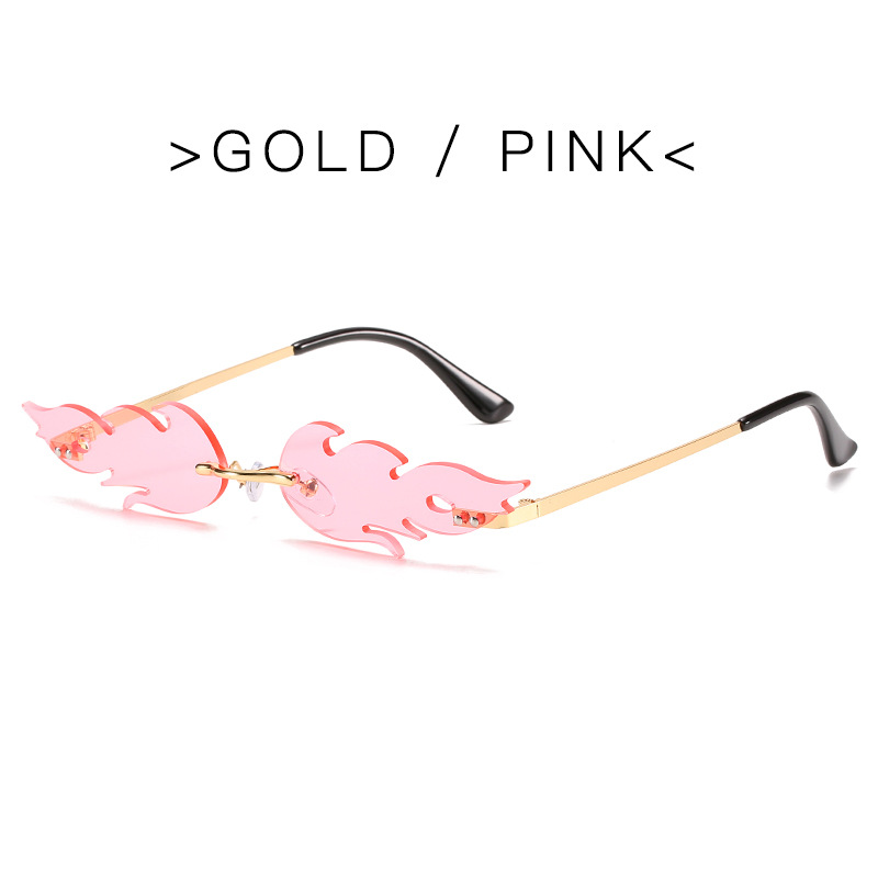 Gold frame pink film