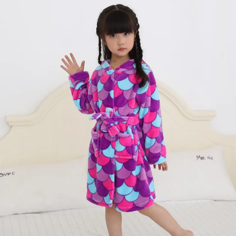 Tenma Bathrobe Flannel New Children's Home Clothes