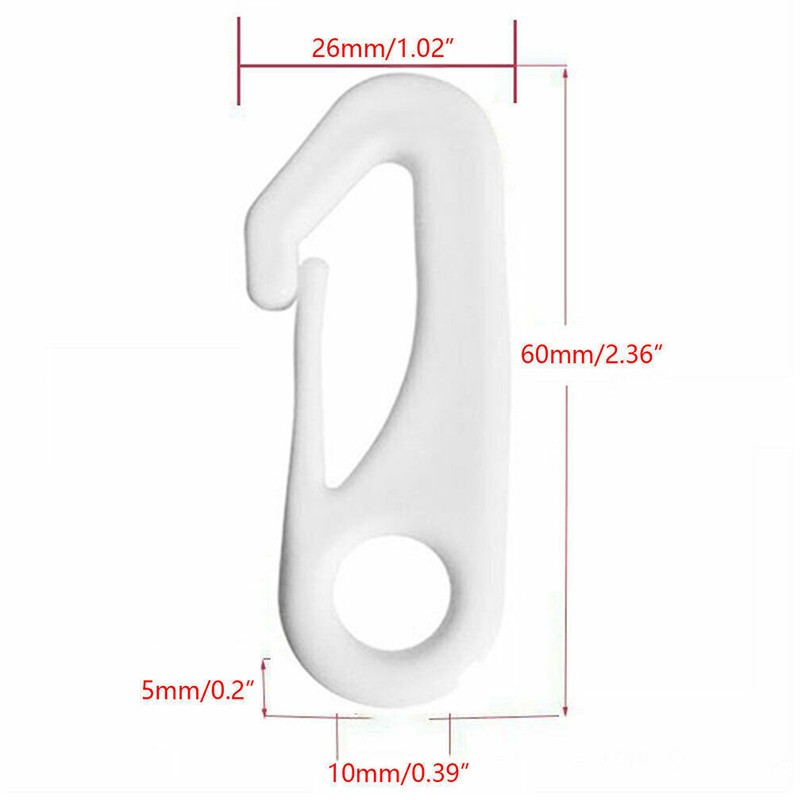 8Pcs White Heavy Duty Flagpole Snap Hook Clips Flag Pole Attachment Accessories — image 8
