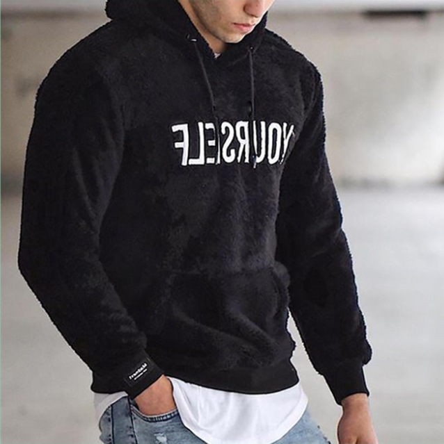 Cross-Border New Men's Fashion Thick Hooded Loose Hooded Sweater Men