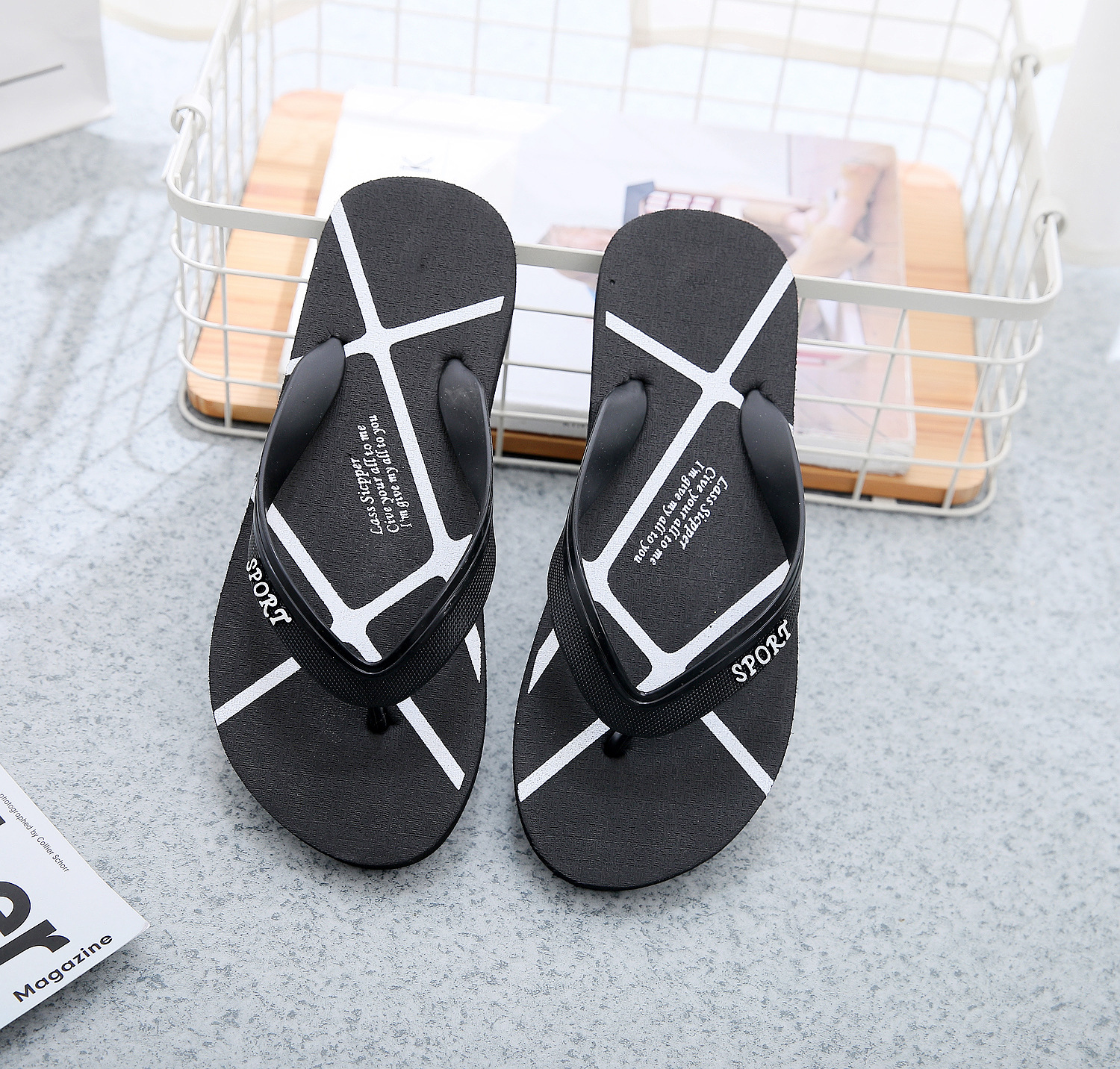 Title 6, Unisex Koreanische Strand Flip-Flops ohne Rutsc...