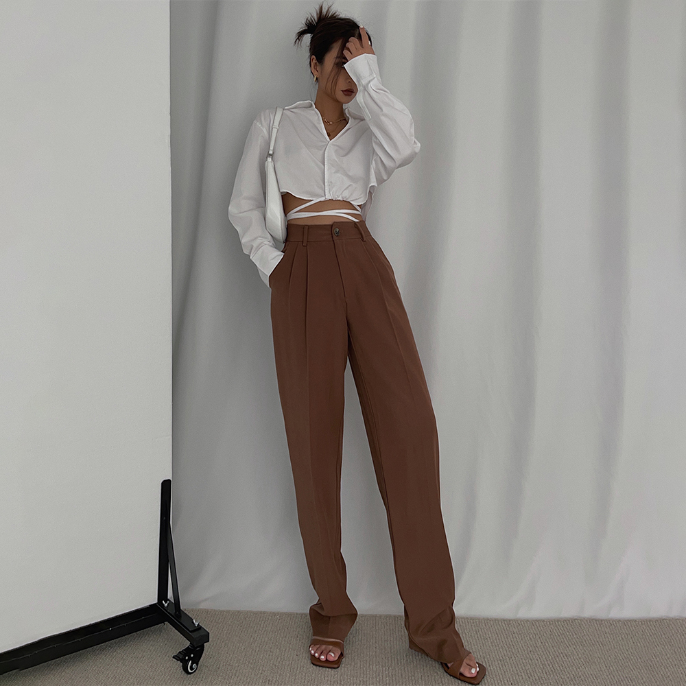 Title 4, Wang Fried Trousers Are Thin, Long Legs And Hig...