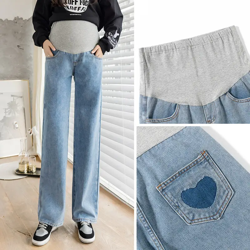 Ladies Maternity Jeans Spring Autumn Loose Casual