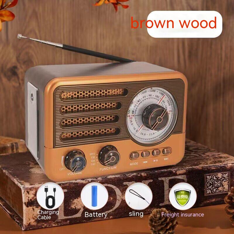 Title 4, Mini FM Radyolu Retro Kablosuz Bluetooth Hoparl...