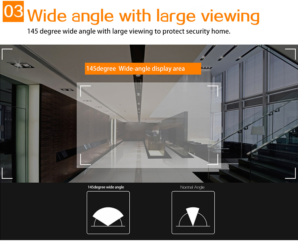 Hidden Electronic Cat's Eye 4.3 Inch Visible Electronic Cat's Eye Large Screen — foto 2