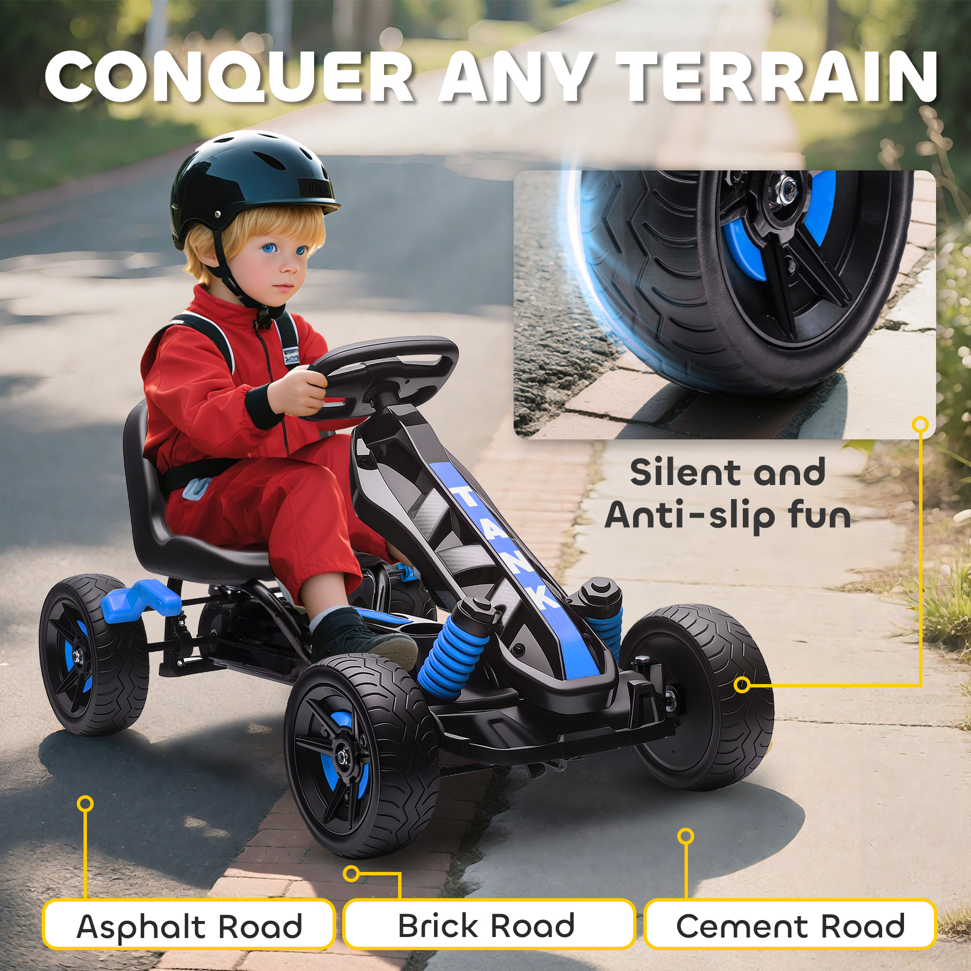 A Pedal Kart Suitable For Children Aged 3-6 Years Old, Equipped With A Free — image 11