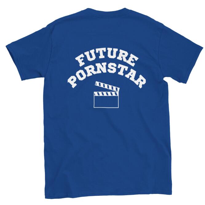 Title 3, T-shirt casual con stampa digitale di pornostar...