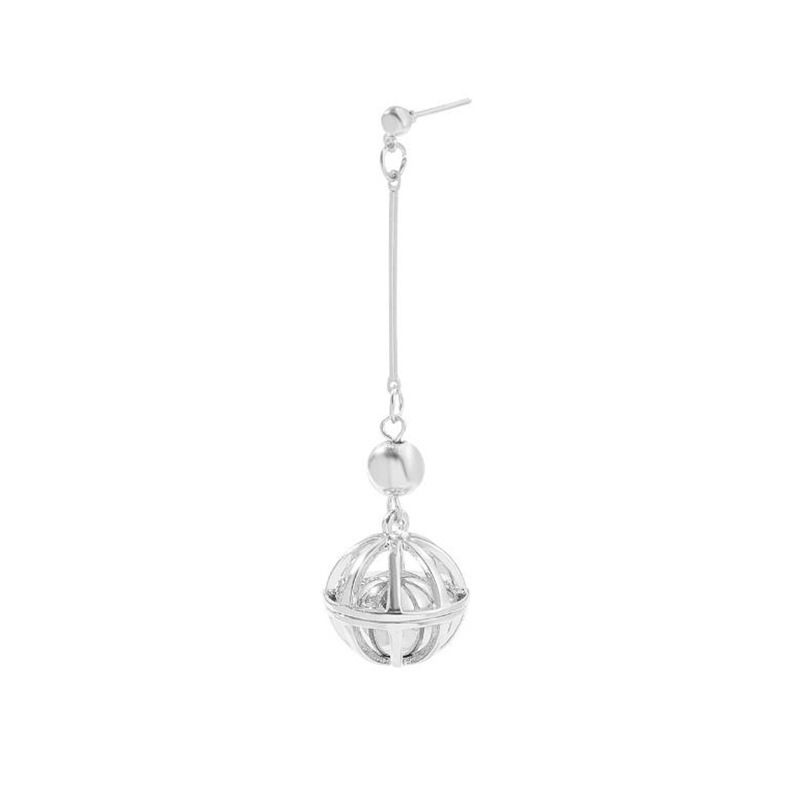 Alloy Earrings Round Bells Long Pendant Ear Clips