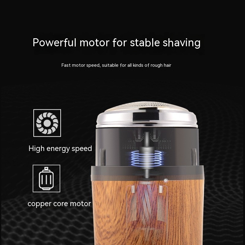 Title 2, Wooden Mini Portable Rechargeable Electric Shav...