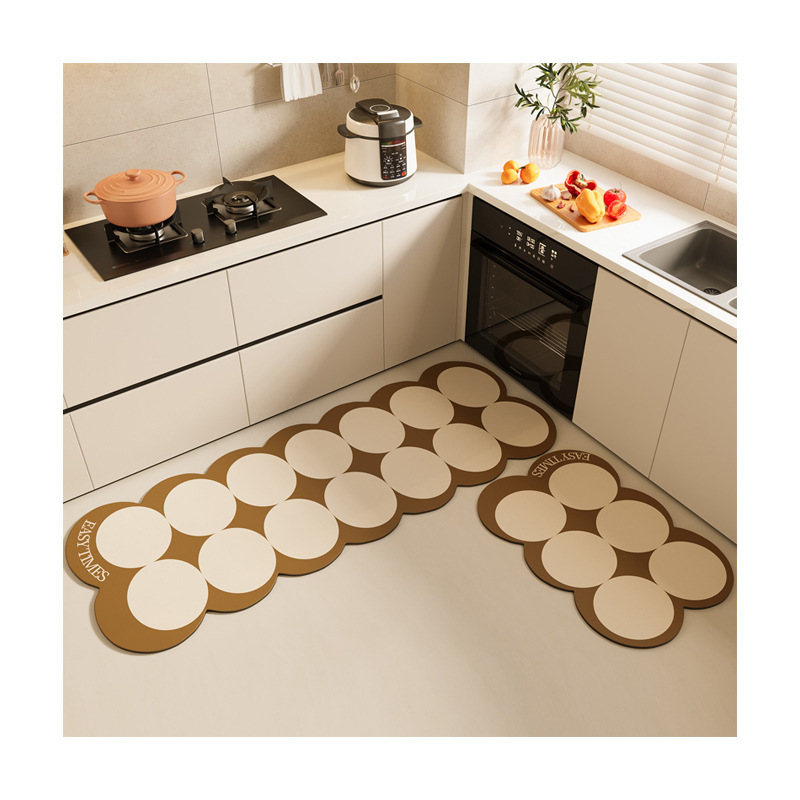 Title 1, French Cream Style Kitchen Floor Mat Absorbent