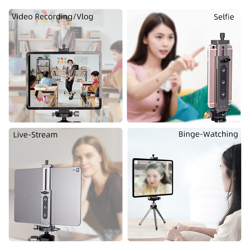 All-metal Tablet Computer Support Universal Desktop Mobile Phone Support Frame Live Broadcast Fixing Clip - Image 7