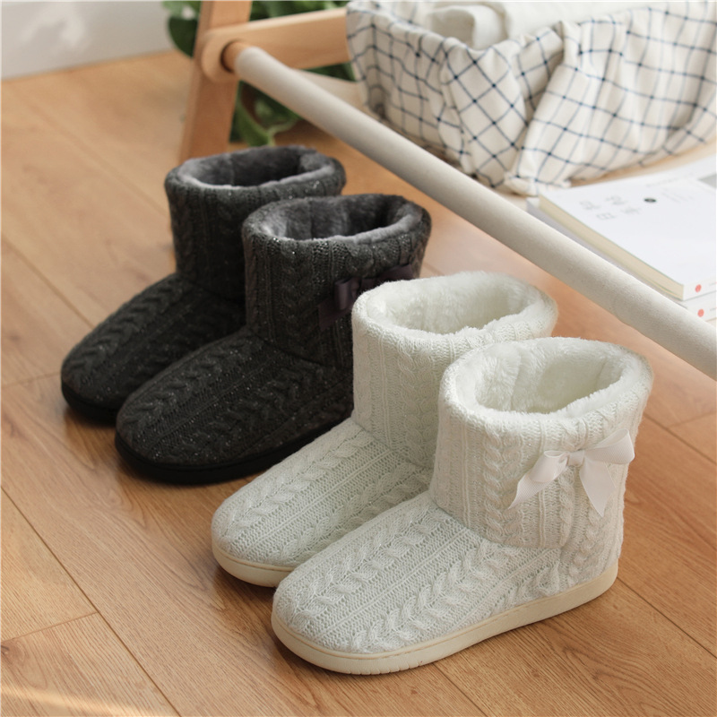 Title 2, Thick-soled Bag-heel Home Shoes Warm Slippers