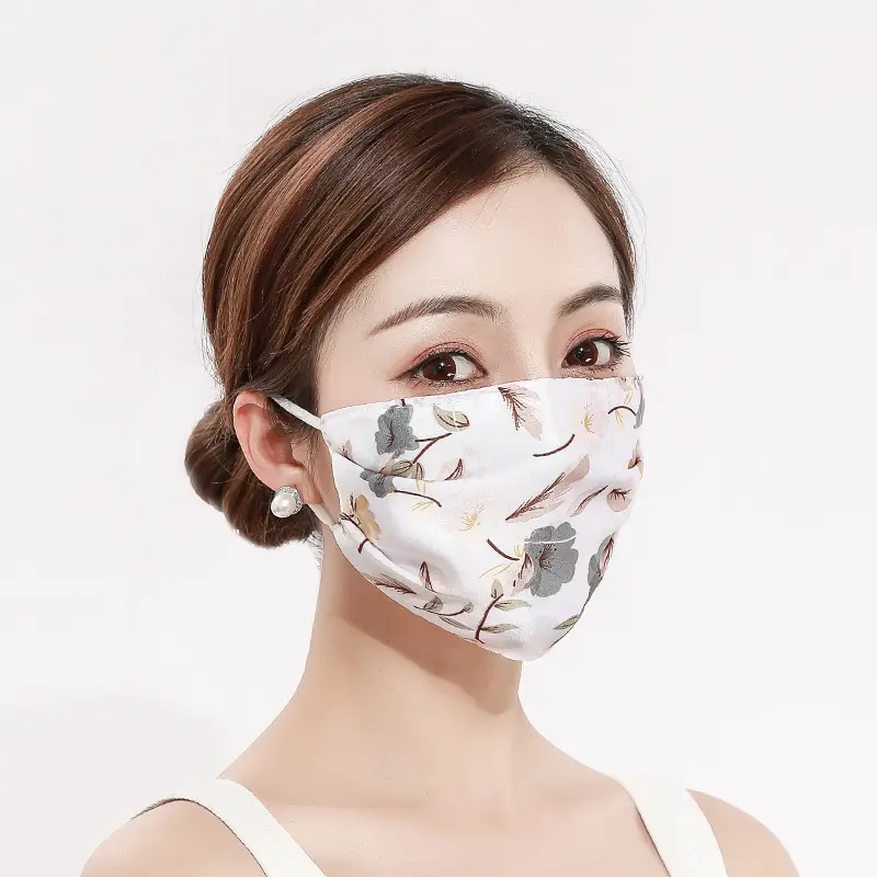 Cool Ladies Ice Silk Print Breathable Sunshade