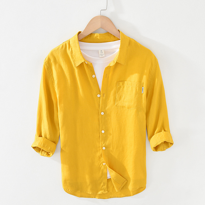 Loose And Breathable Square Neck Three-quarter Sleeve Shirt