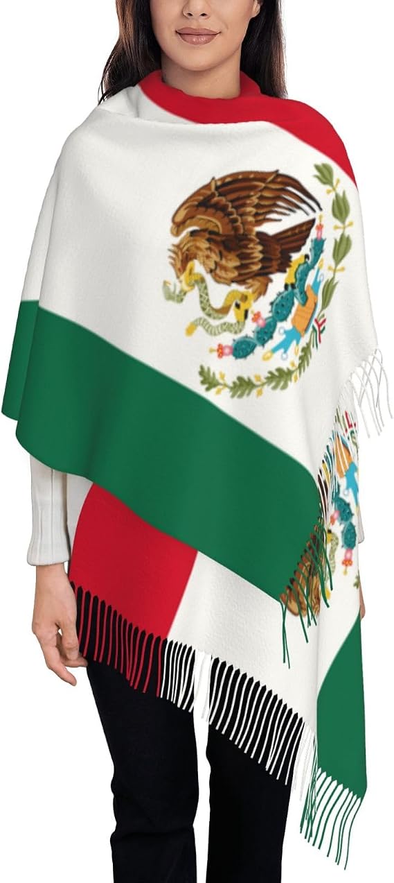 Women's Flag Shawl And Wrap, Soft Large Warm Blanket Scarf For Evening Dresses