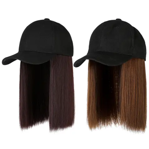 One Piece Wig Cap Short Straight Hair Female