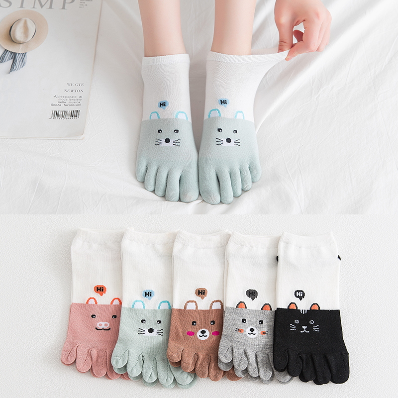 Title 5, Ladies mid-tube cotton five-finger socks