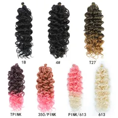 New Crochet Hair Wave Braided Curls - Tpink - View 1
