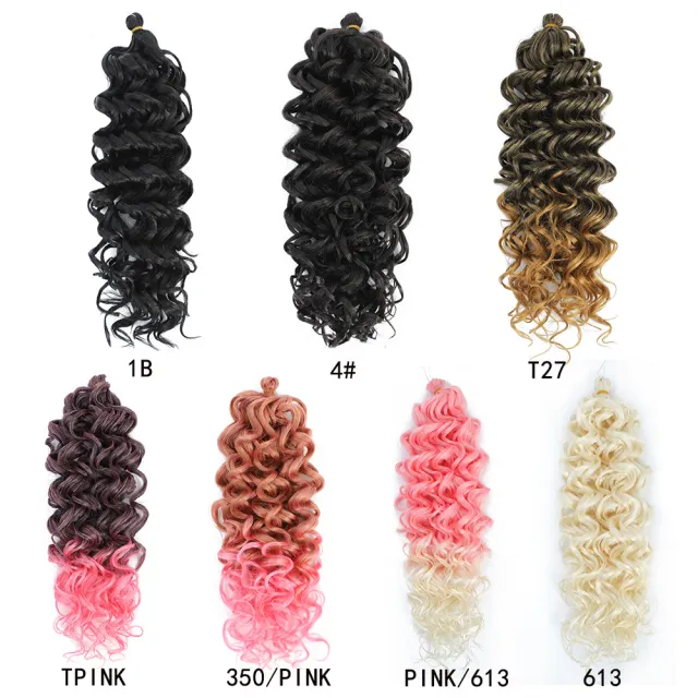 New Crochet Hair Wave Braided Curls 350Pink - Shop at LoveMi