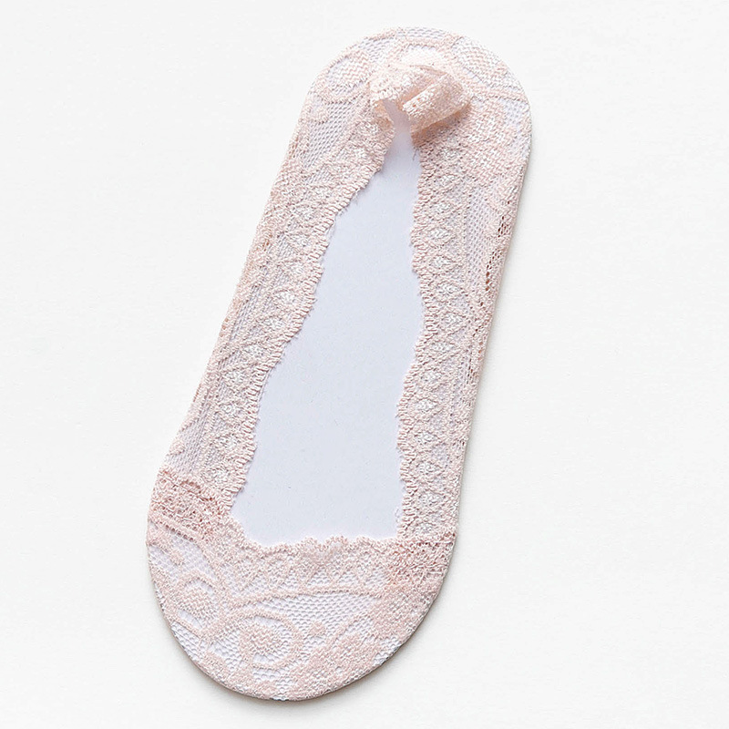 Lace Boat Socks Ladies Silicone Non-slip Shallow Mouth Invisible Socks