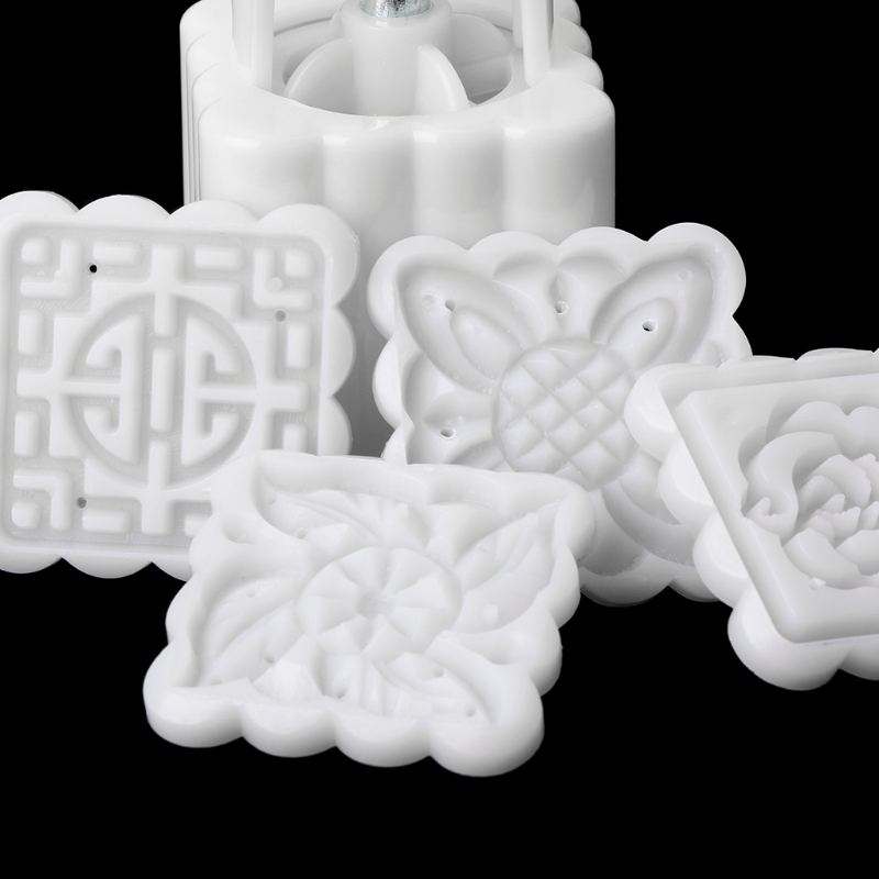 Title 3, Canton Square Snowy Mooncake Mould Hand Pressur...