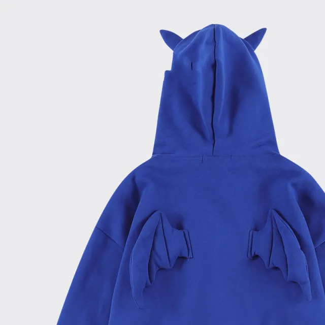 Trick Or Treat Little Devil Wings Design Cute Sweater Blue - Shop at LoveMi
