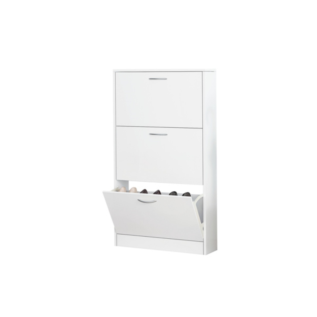 Shoe Cabinet For Entryway, White Narrow Shoe Storage Cabinet Flip Down Shoe... 5