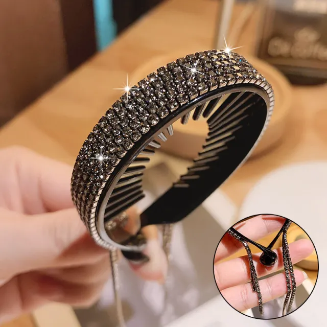 Ball Head Set Hair Device Headdress Flashing Diamond Tassel Bud Clip - Shop at LoveMi
