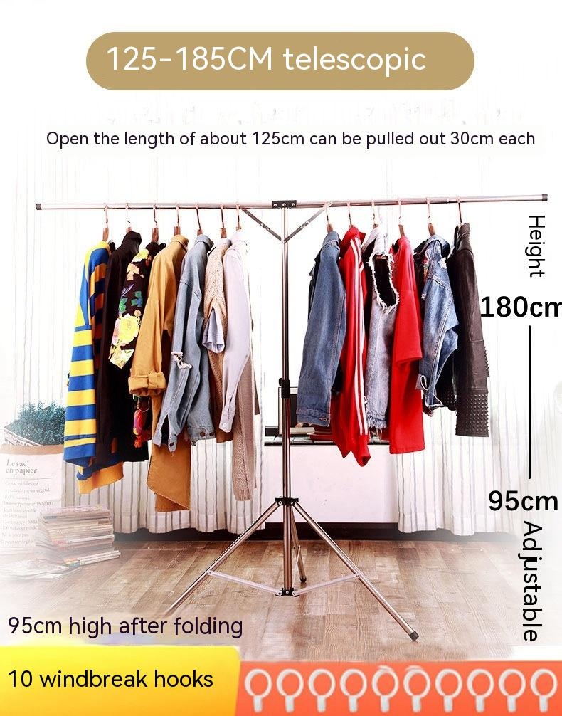 Removable Clothes Hanger Foldable And Portable Clothes Rack Selling Display Shelf Floor