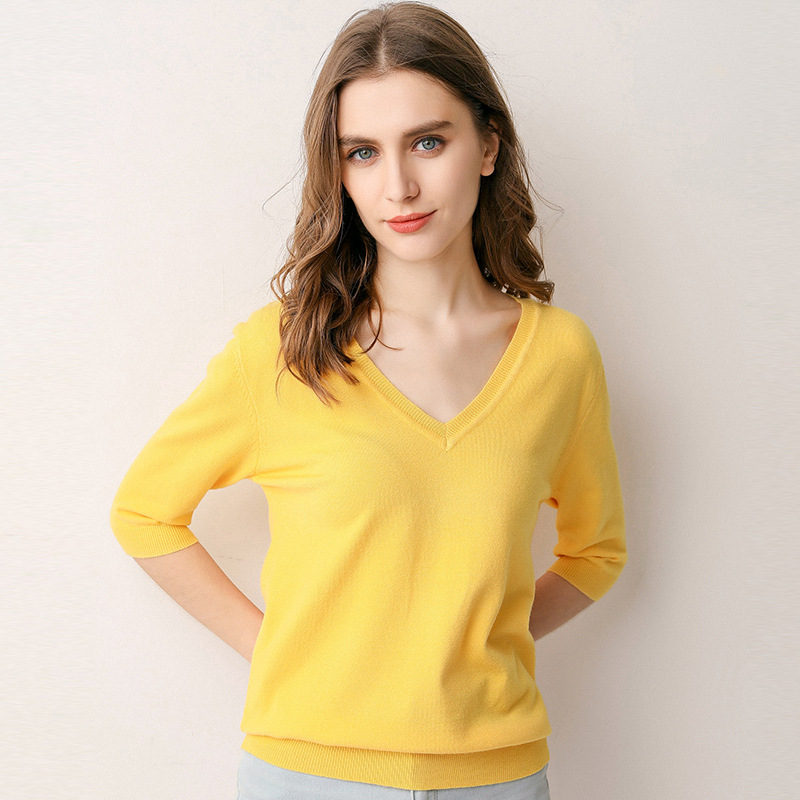 Title 5, Short-sleeved Western Style Sweater Knit Sweater