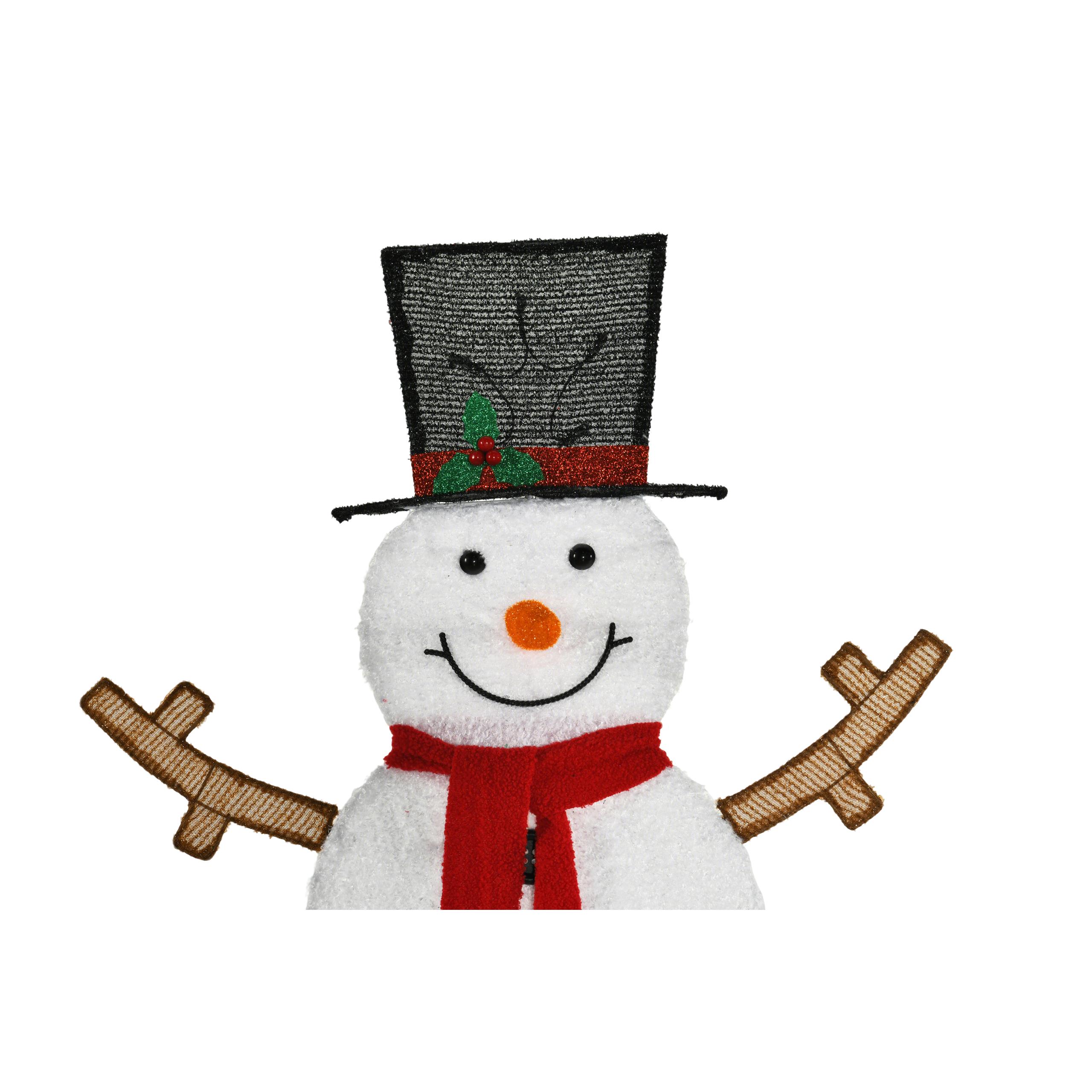 Lighted Christmas Snowman Holiday Decoration – Warm LED Festive Atmosphere Lights for Indoor and Outdoor Yard Display