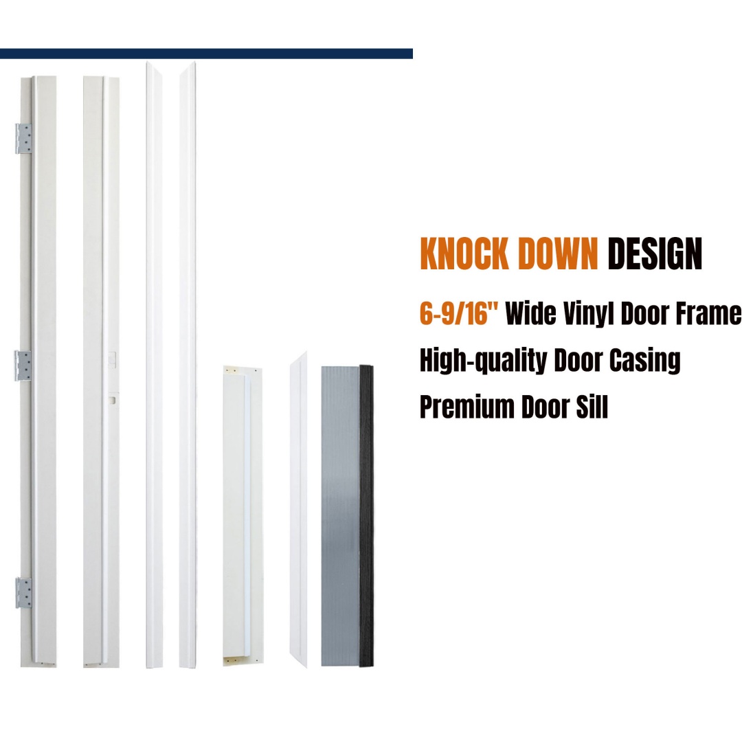 36   X 80 Fiberglass Entry Door Frame,6-9   16 Fiberglass Door Jambs Vinyl Frame,White Right Hand Inswing Door Frame